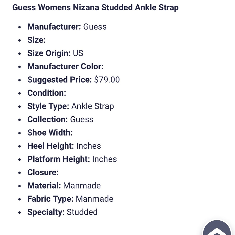 NIB Guess Nizana Ankle Strap Sandals - Picture 2 of 8